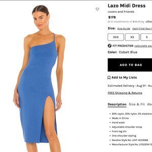 Blue Lazo Midi Dress